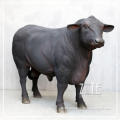 Large outdoor garden life size bronze animal statue metal black cow sculpture